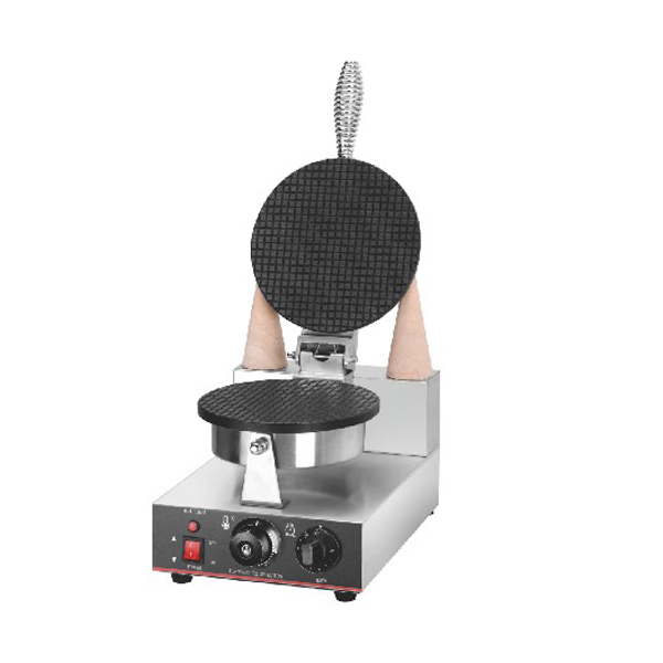 Single waffle maker for cone 